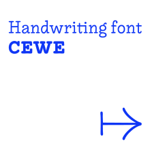 Handwriting font CEWE